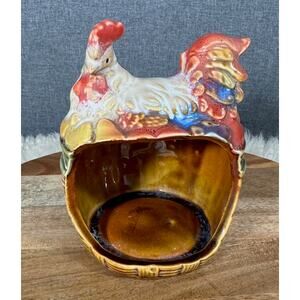 Vintage Ceramic Rooster Caddy